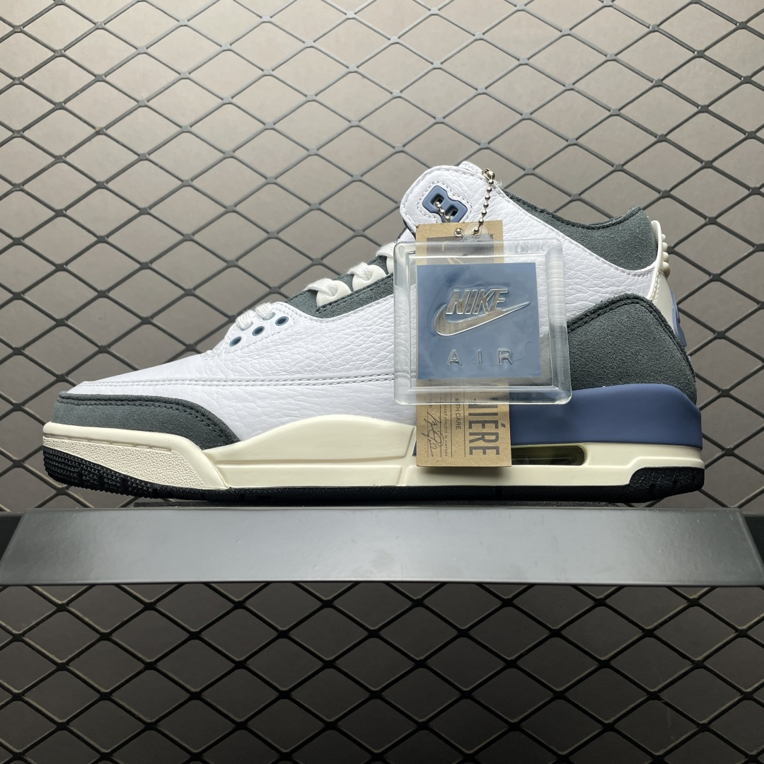 Air Jordan 3 x A Ma Maniére — Blanc / Gris / Bleu